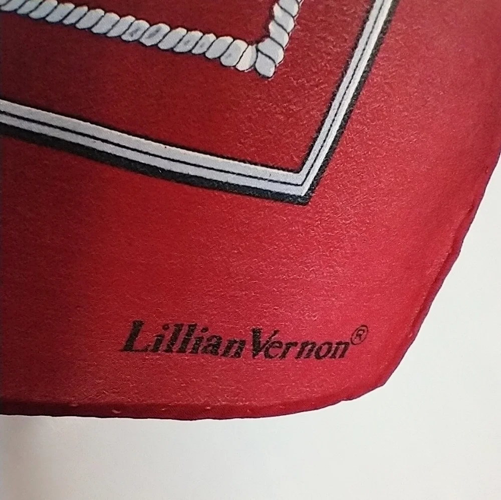 LILLIAN VERNON HAND ROLLED SILK SCARF